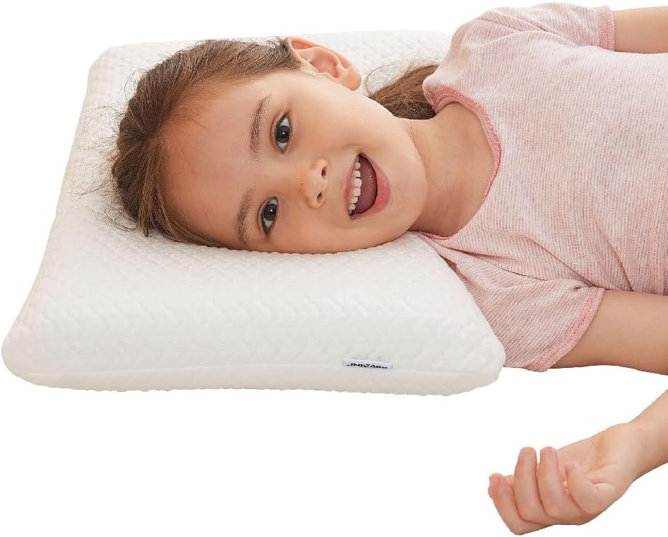 Detalle de Oreiller pour bébé et jeune enfant – Soutien doux pour la tête plate, mousse mémoire améliorée (19,69 × 11,81 × 1,18 po)