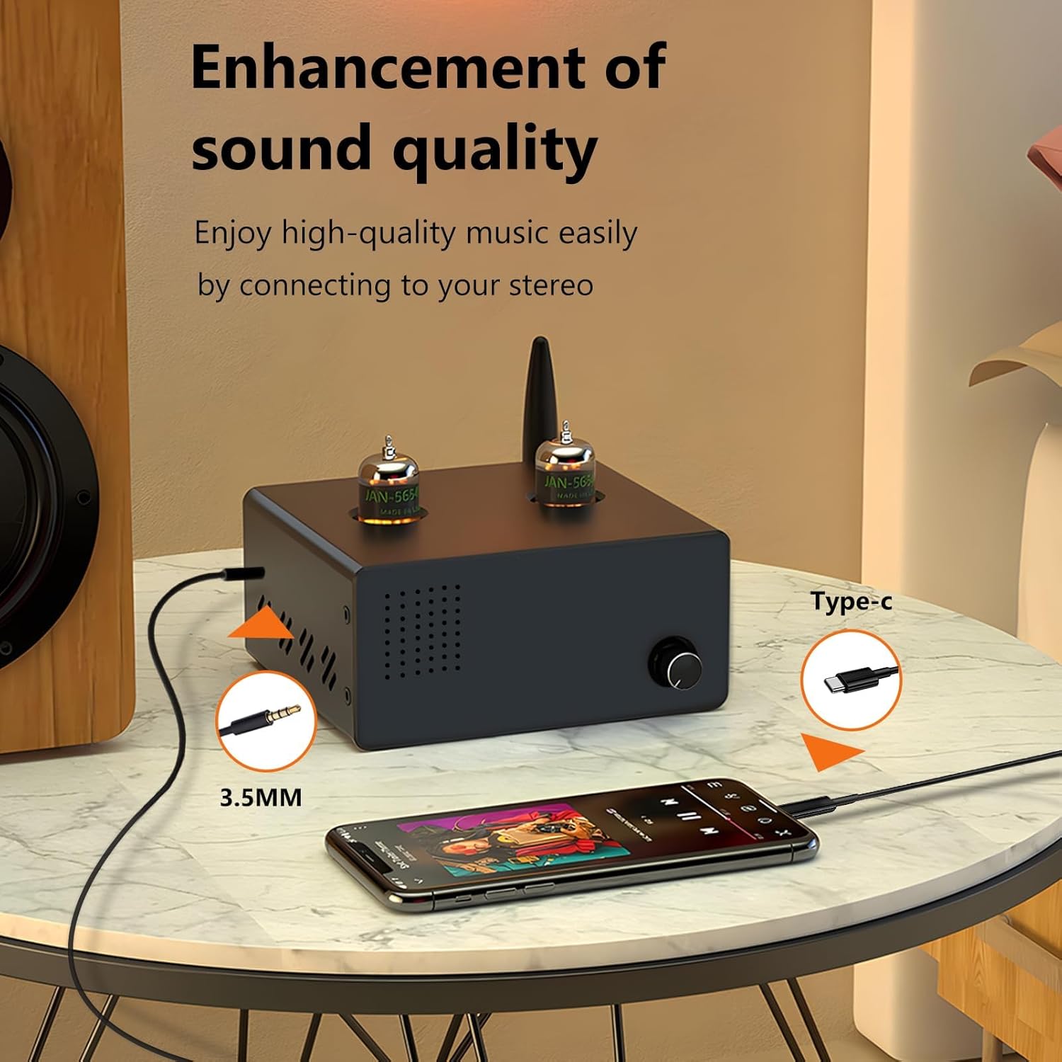 Thumbnail 3 de FUHAYA USB-C to 3.5mm Aux Audio Jack Cable for iPhone 16 and USB-C devices (Black)