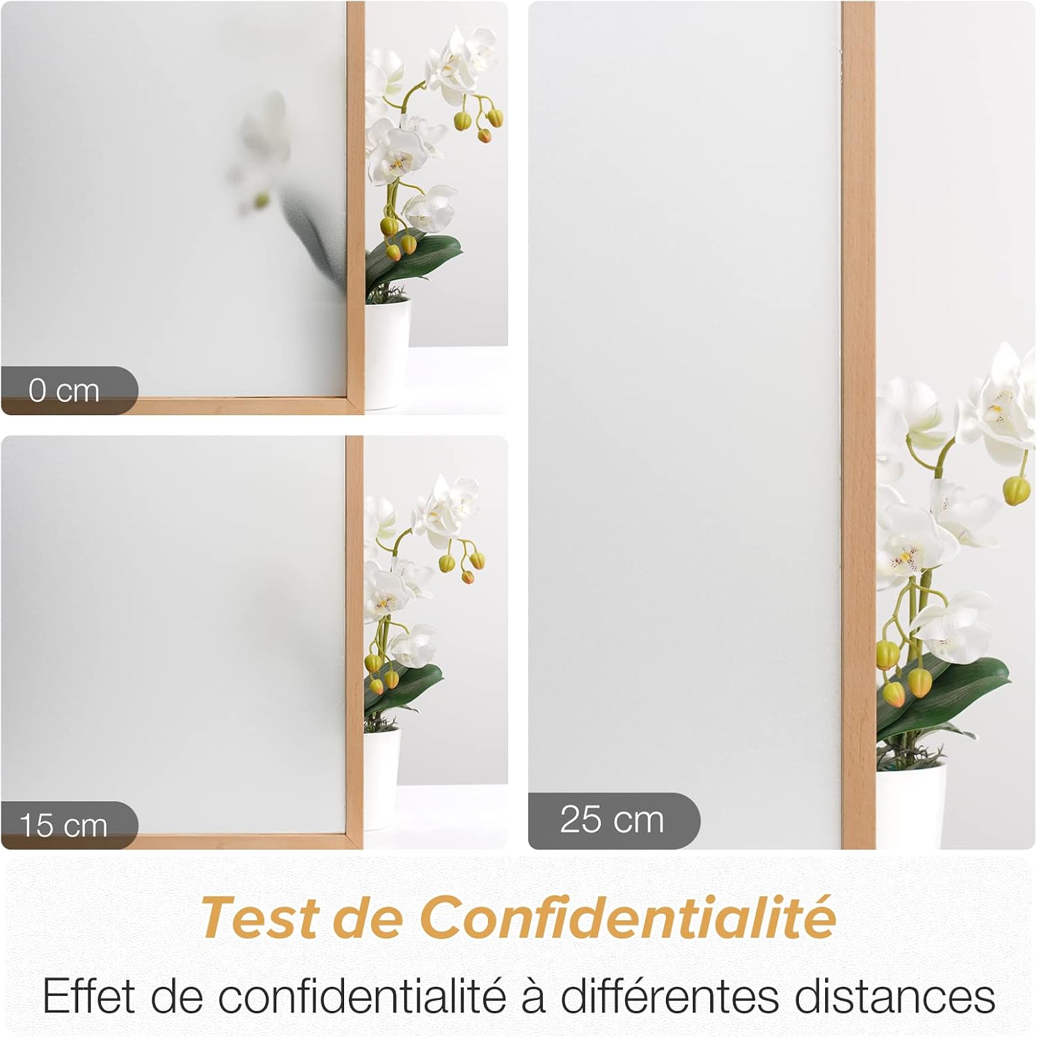 Detalle 2 de rabbitgoo Film occultant fenêtre 30×200 cm pour salle de bain 🪟