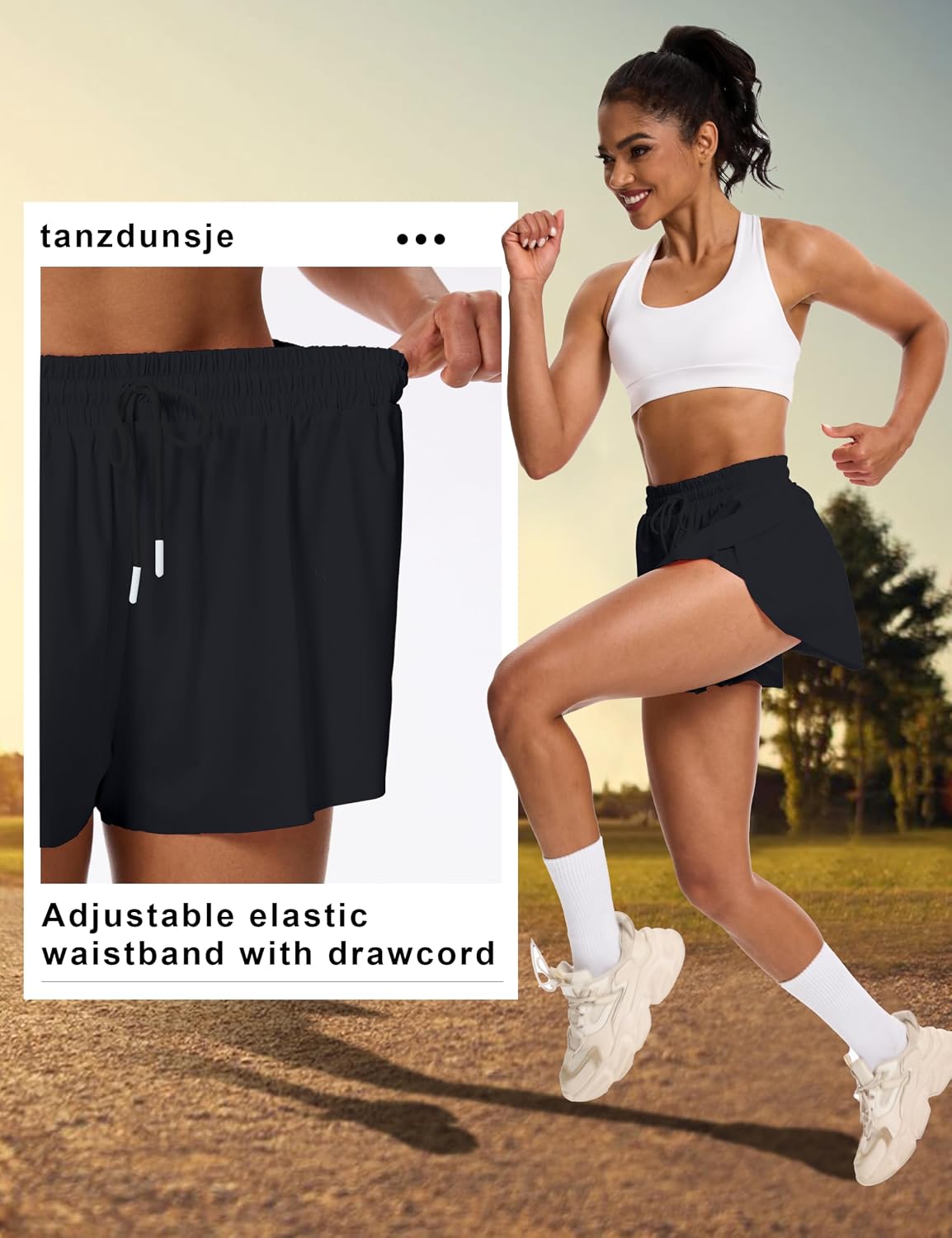 Detalle 1 de tanzdunsje Laufshorts Damen 2-in-1