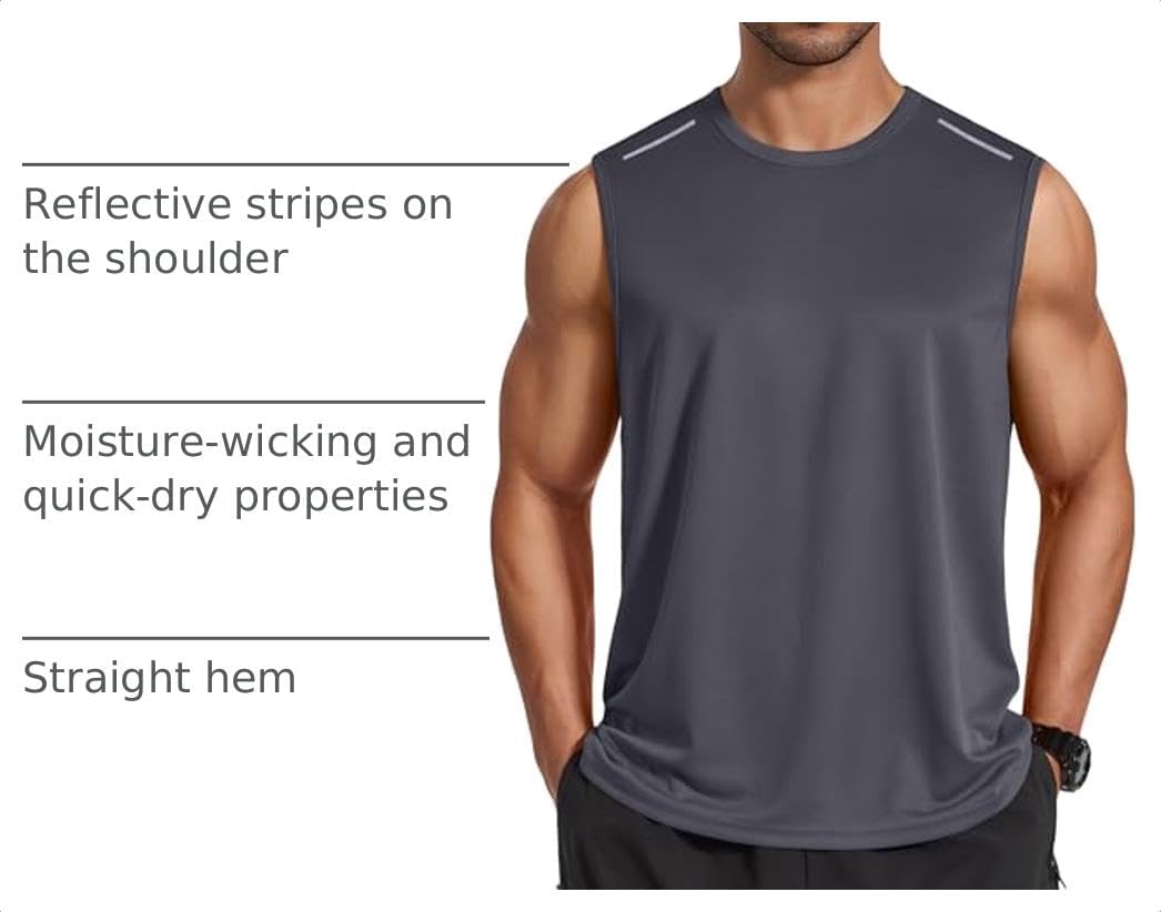 Detalle de COOFANDY Men's Sleeveless Quick Dry Workout Tank Top