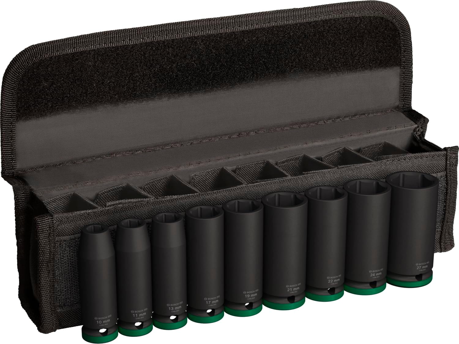 Detalle de Bosch 9X PRO llaves de impacto 9 piezas