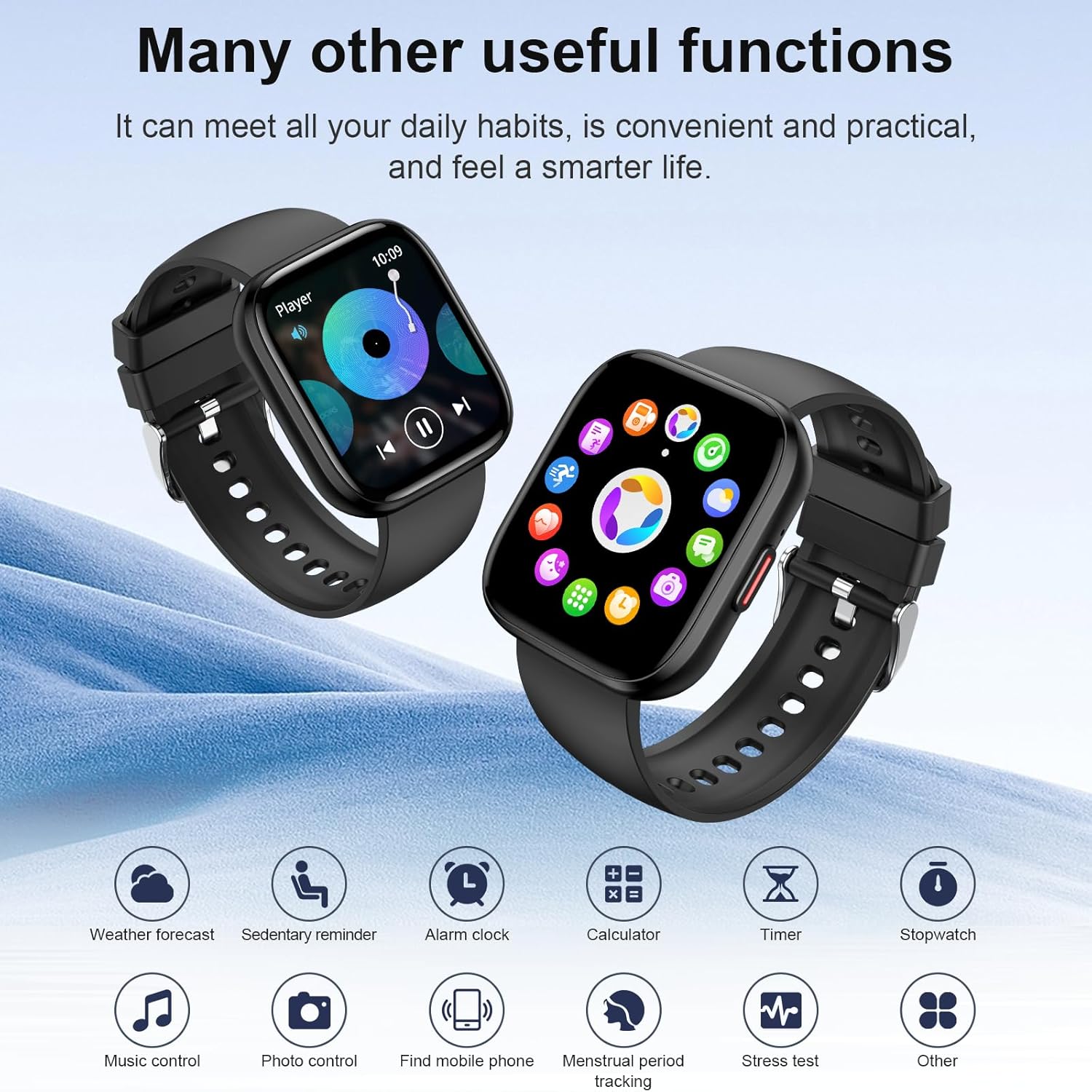 Thumbnail 6 de VKROBAG Smart Watch for Women and Men — 1.85" HD Fitness Watch with Calls, 115+ Sport Modes, 260mAh Battery, IP68