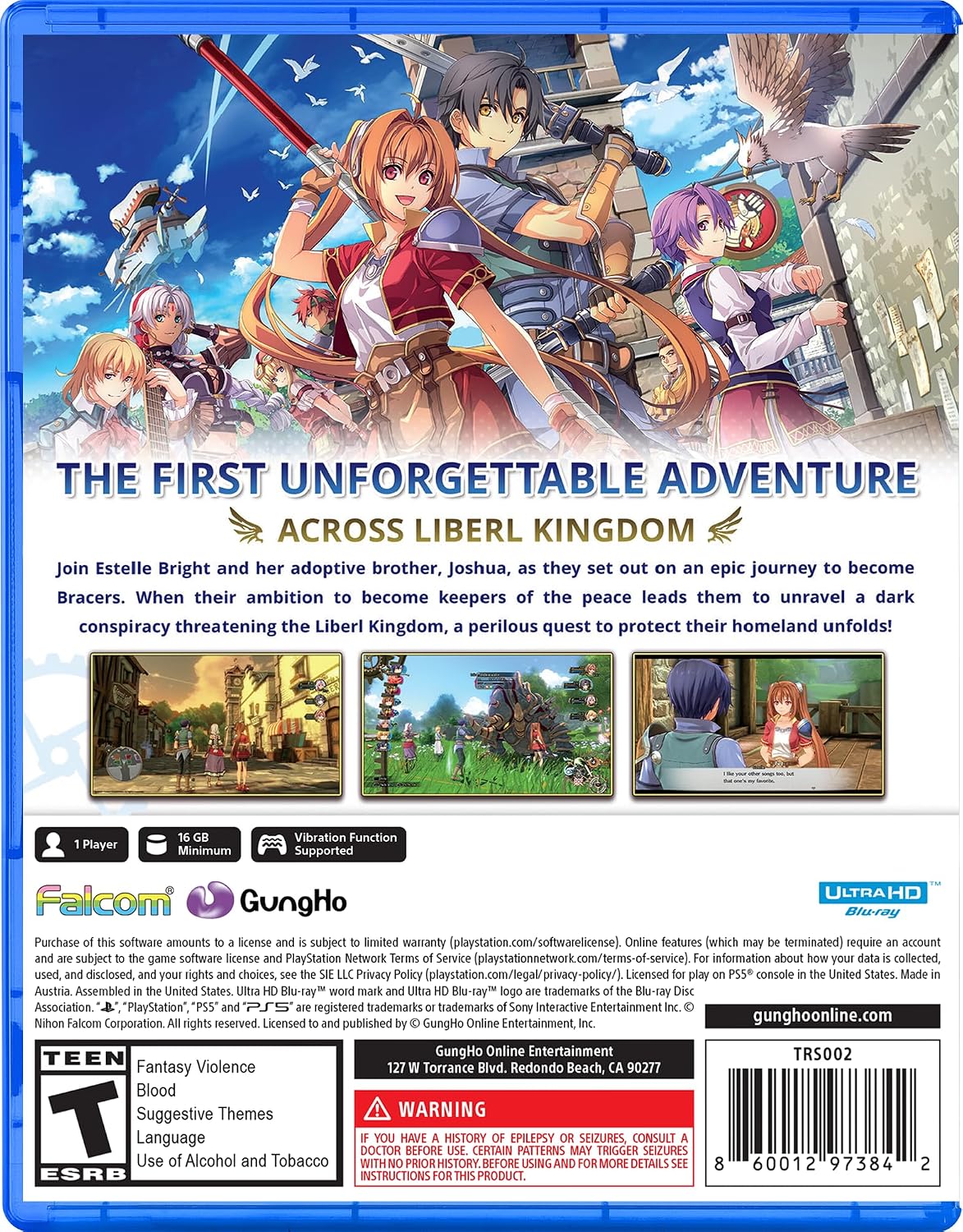 Detalle de Falcom JRPG Trails in the Sky 1st Chapter for PlayStation 5