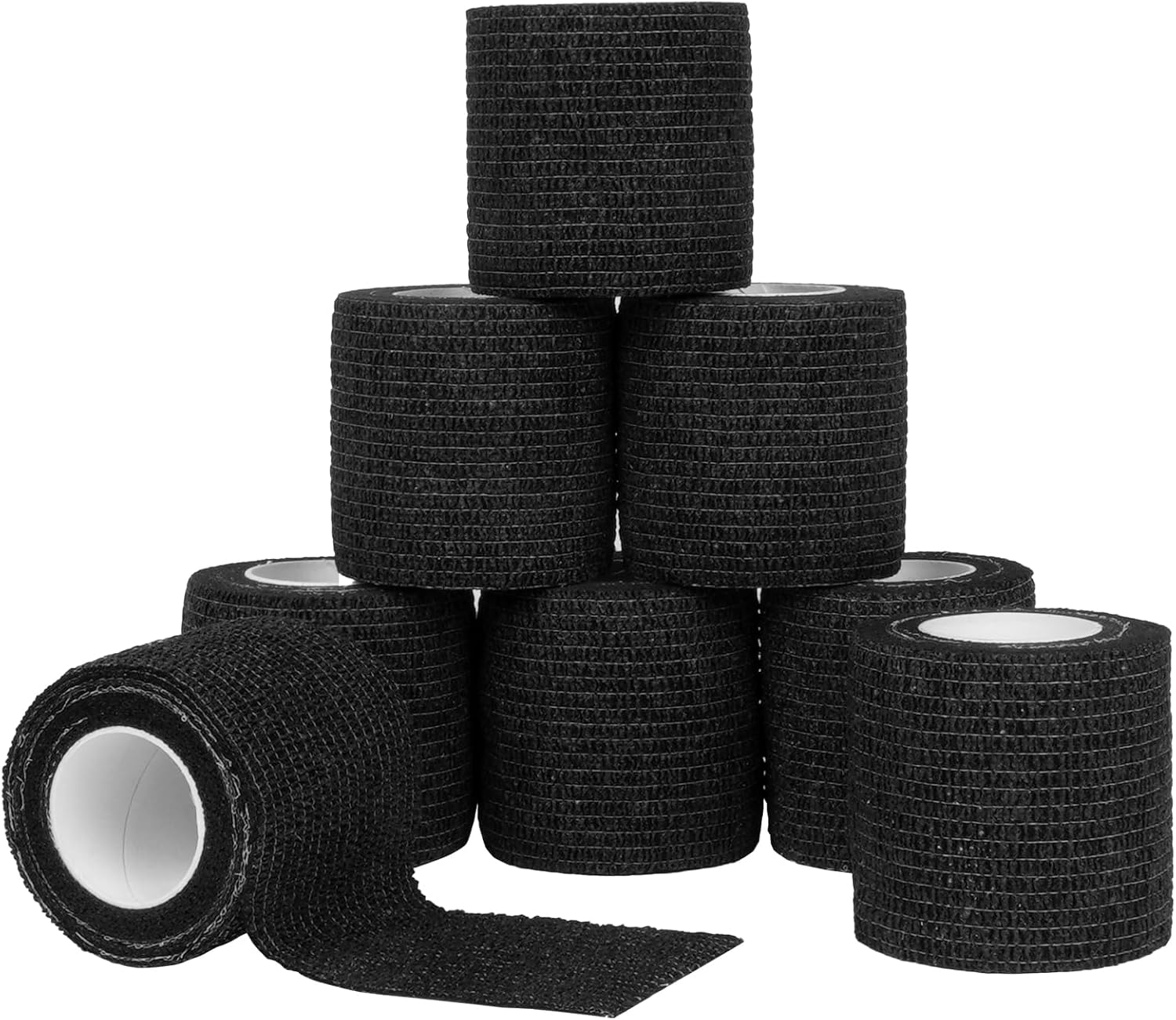 ACWOO Self Adherent Sport Wrap Tape (8 rolls), 5cm x 4.5m elastic wrap tape for football shin guards, wrists and pets