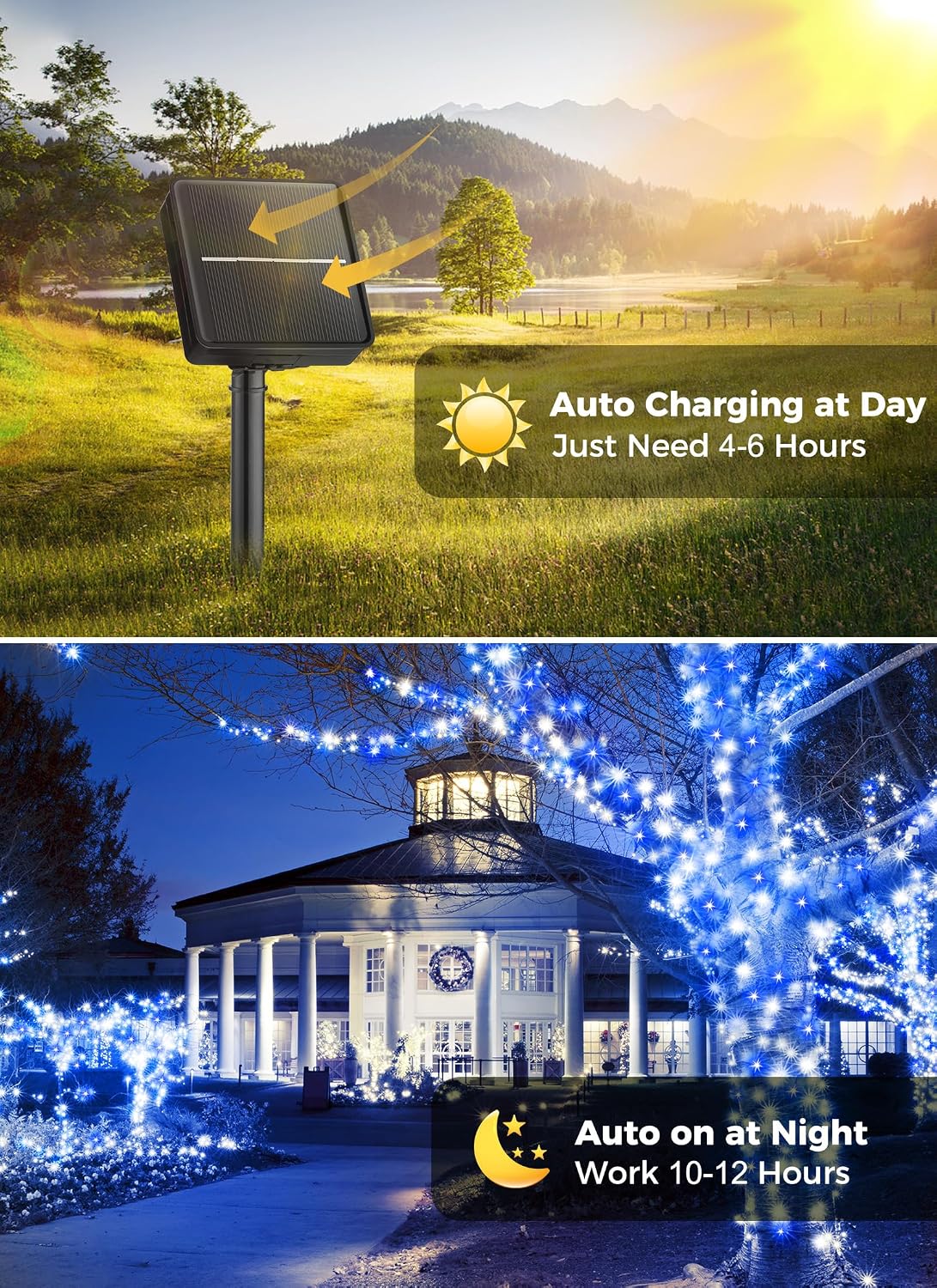 Detalle 2 de Minetom Solar String Lights, 80 Feet