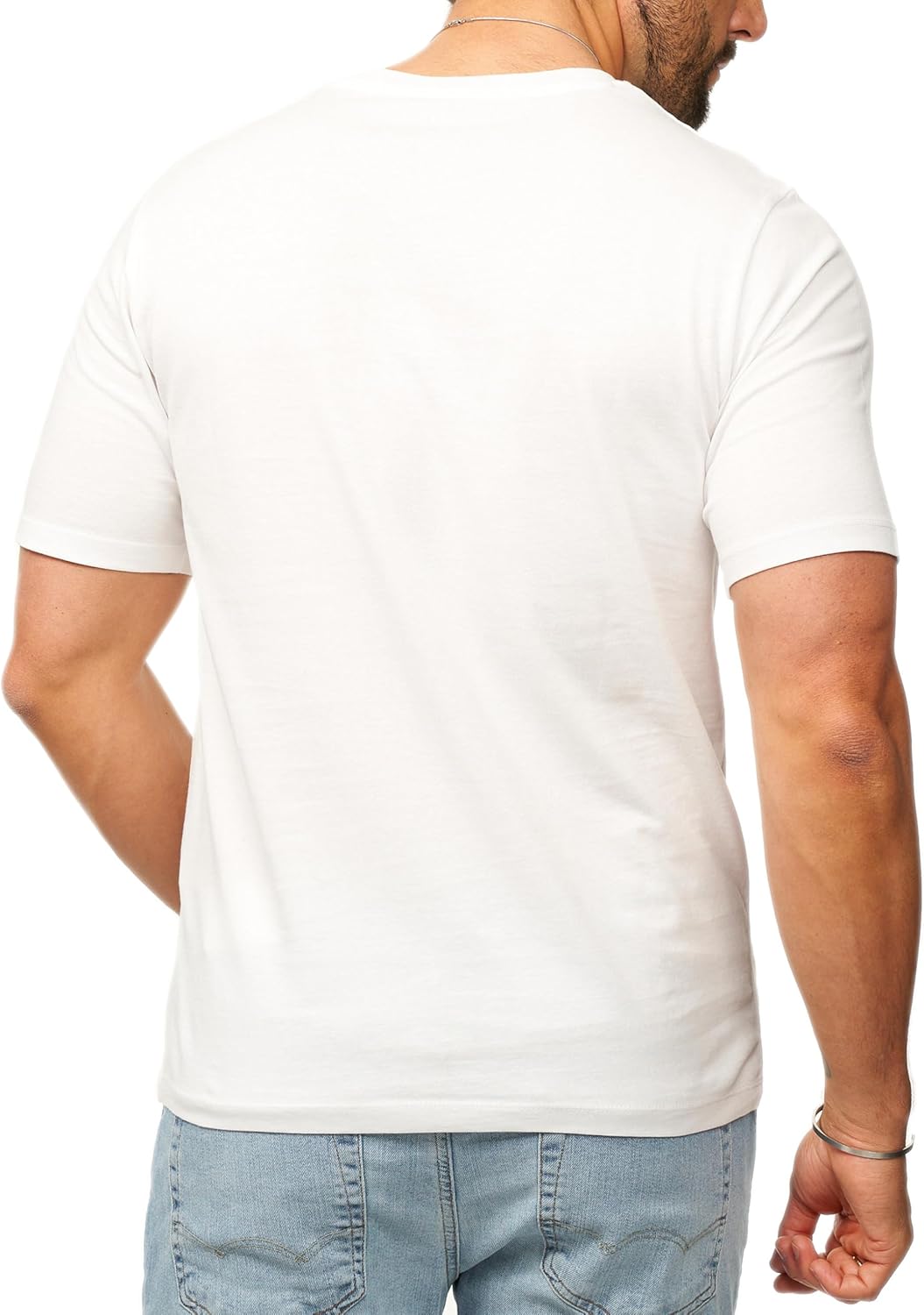 Thumbnail 5 de Jack & Jones Herren T-Shirt Infinity O-Neck Shirt – Kurzarm, Weiß, Logo-Print