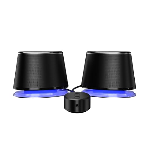 Thumbnail 2 de Amazon Basics Altavoces Bluetooth y USB con luz azul 🎵