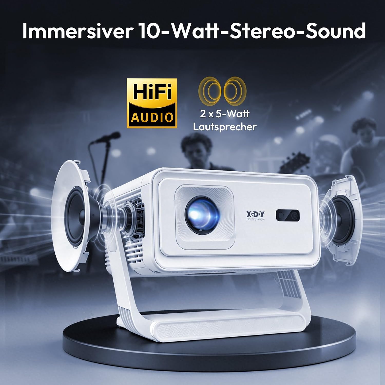 Thumbnail 5 de Xgody A1 Smart Beamer – 4K-Unterstützung, WiFi 6 & Bluetooth 5.4, Autofokus, 180° Drehung