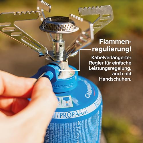 Detalle de Campingaz Camping Connect Gaskocher – 1-Flammen, 1250 W, einfacher Klickanschluss