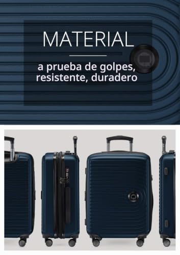 Detalle 2 de HAUPTSTADTKOFFER Mitte: Equipaje de mano rígido 55x40x23 cm con 4 ruedas y TSA, en azul oscuro