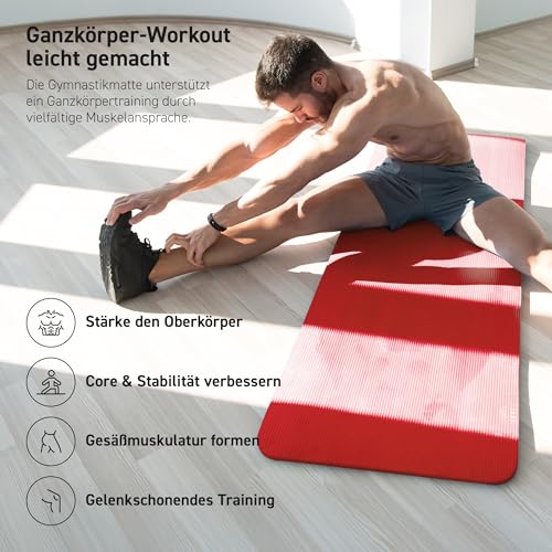Thumbnail 4 de MSPORTS Gymnastikmatte Premium – rutschfeste Matte für Fitness, Pilates und Yoga in 190 cm Breite