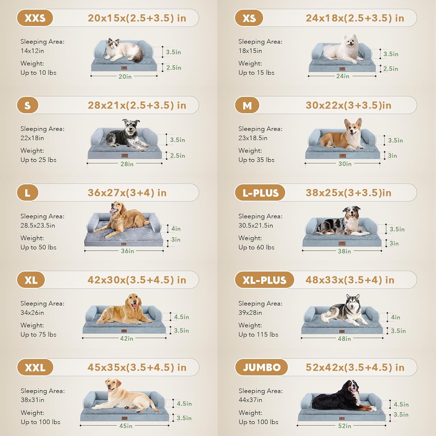 Detalle de MEKIY Orthopedic Dog Bed 36 x 27 Inch