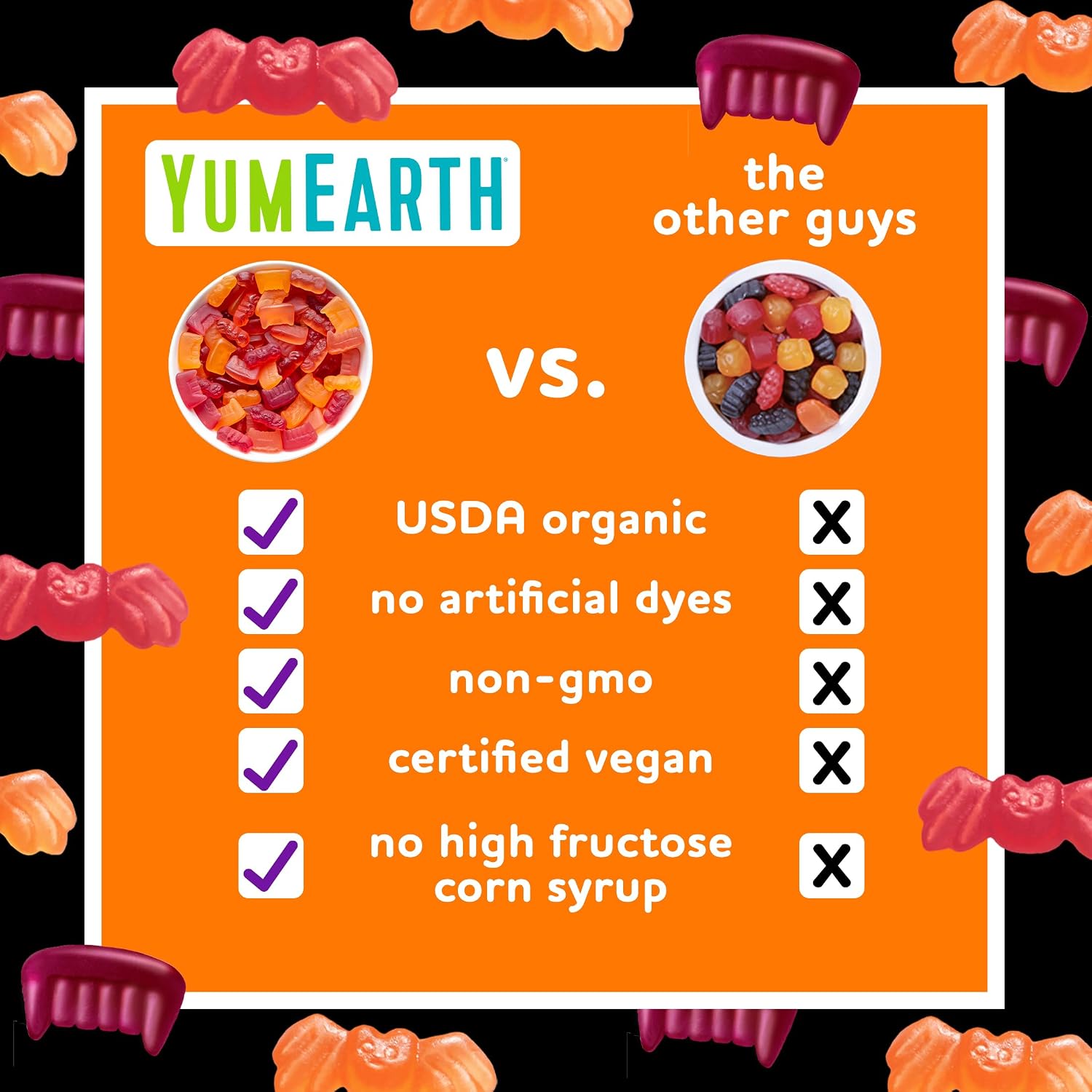 Detalle de YumEarth 810165019867_1pk Halloween OG Candy Variety Bag, 50 Wrapped Treats