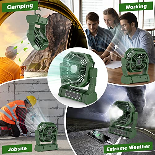 Thumbnail 7 de Multper Camping Ventilador con Luz LED y Control Remoto — Ventilador Recargable 4 Velocidades para Tienda y Exterior
