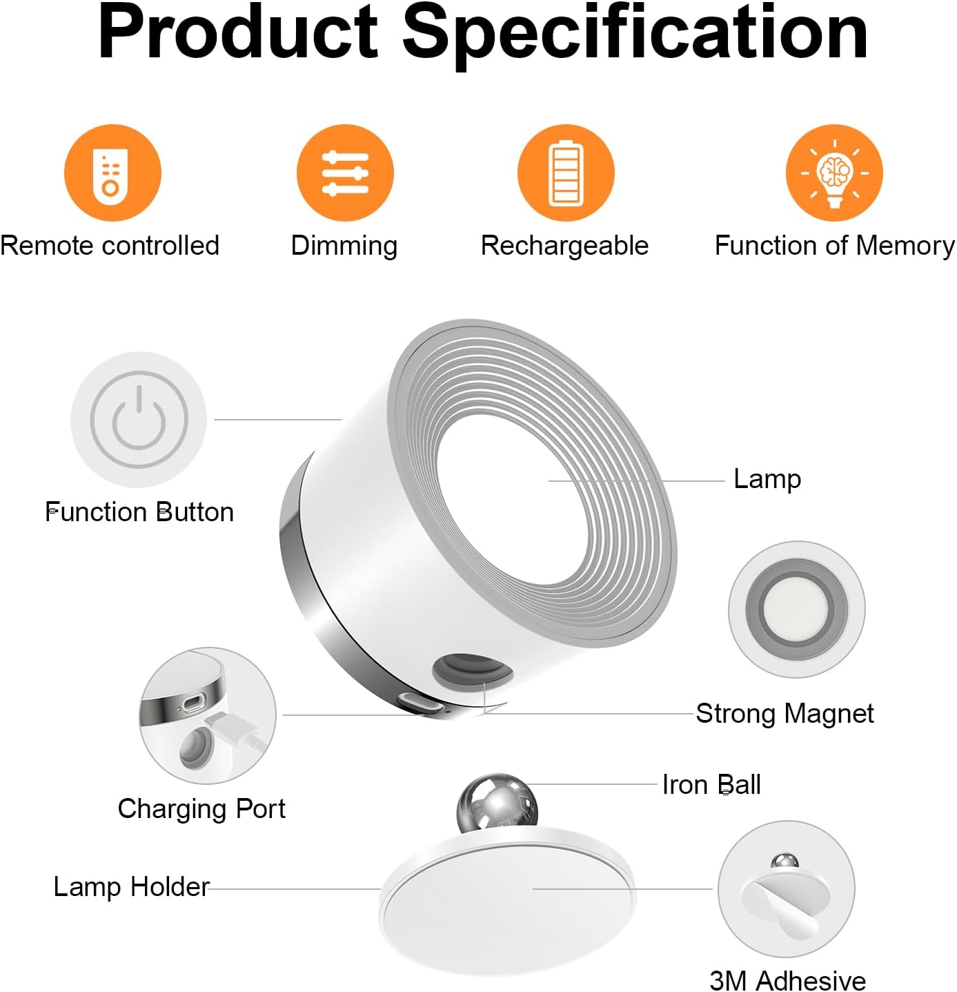 Thumbnail 6 de Speclux Battery Operated Wall Lights