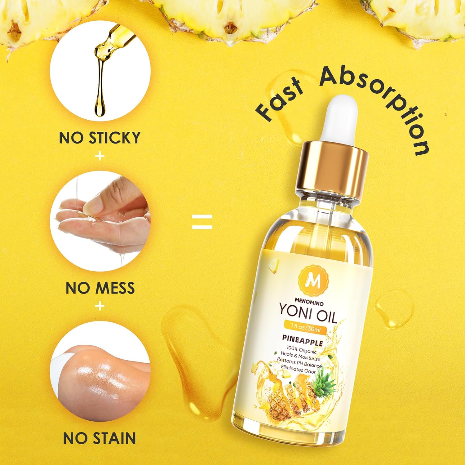 Thumbnail 2 de MENOMINO 2-Pack Pineapple Yoni Oil for Women, Natural Moisturizing Oil