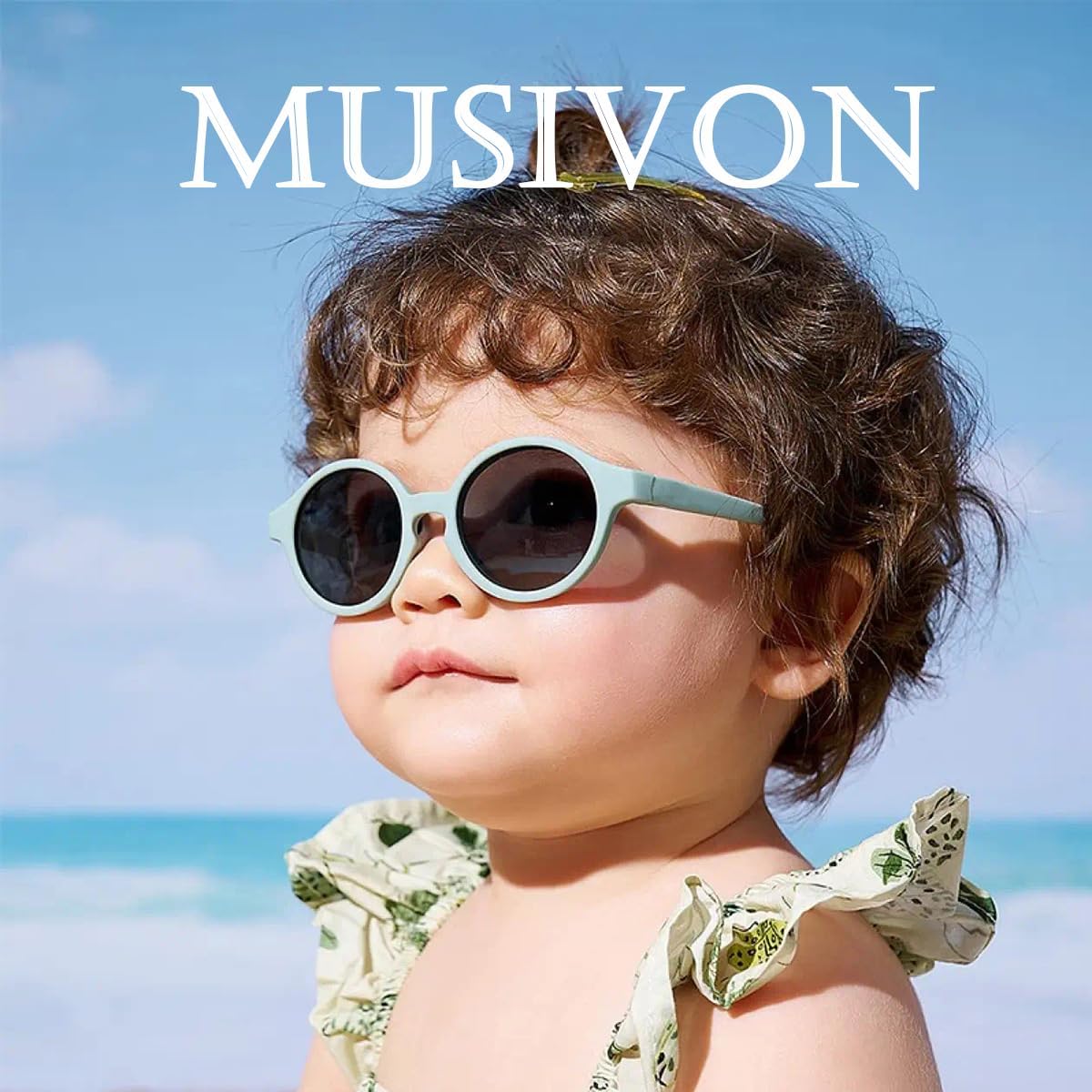 Thumbnail 1 de Musivon Baby-Sonnenbrille 0–2,5 Jahre mit polarisierten UV400-Linsen und flexiblem TPEE-Rahmen