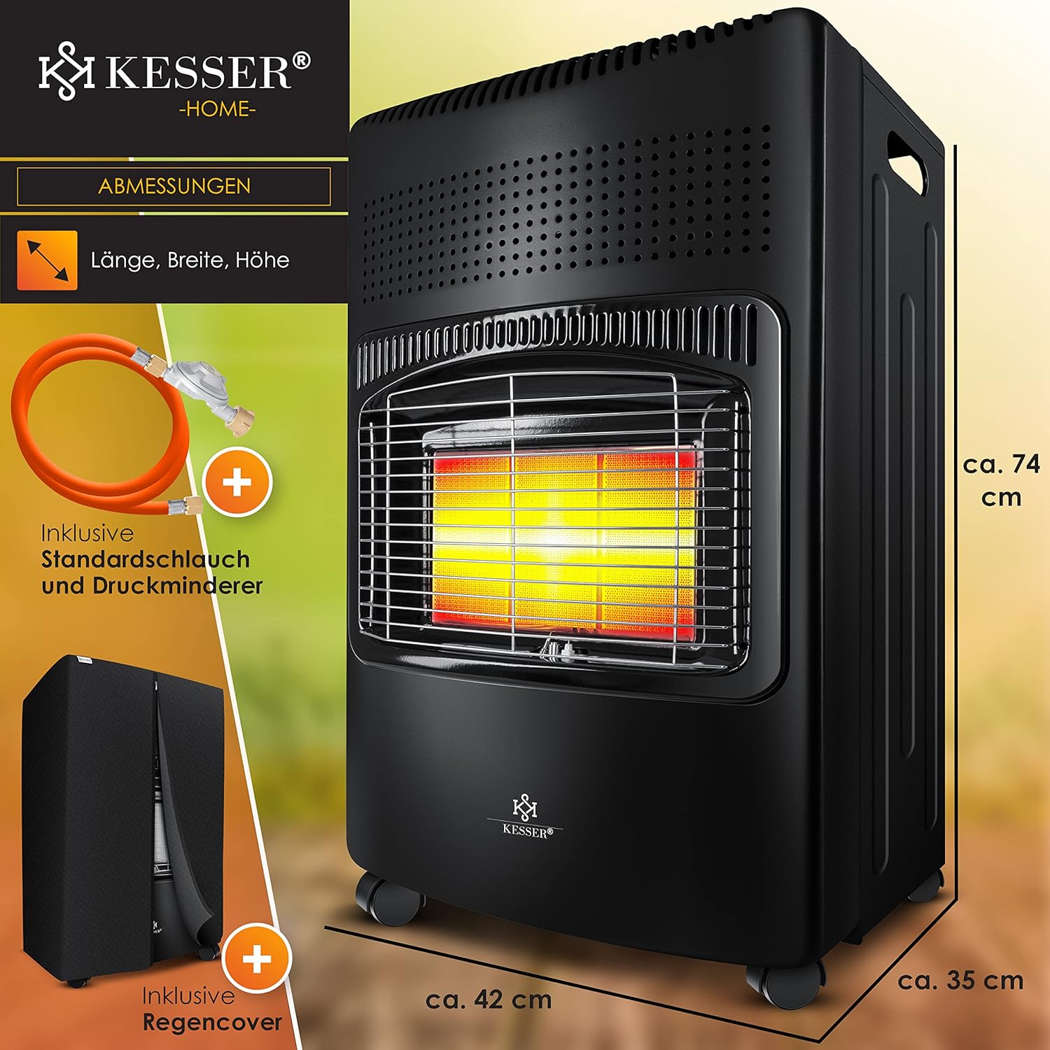 Thumbnail 6 de KESSER 4200 Watt Gasheizer Keramik Infrarot