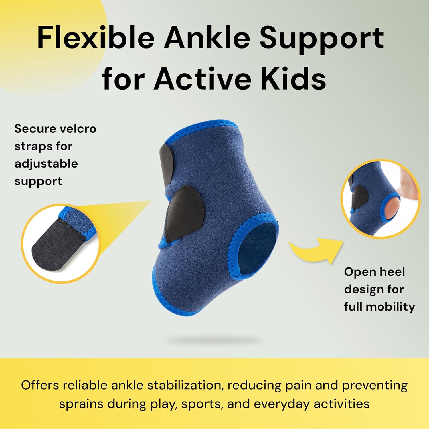 Detalle de BraceUP Kids Ankle Support – Youth Ankle Brace for Boys & Girls (Adjustable, Lightweight, S)