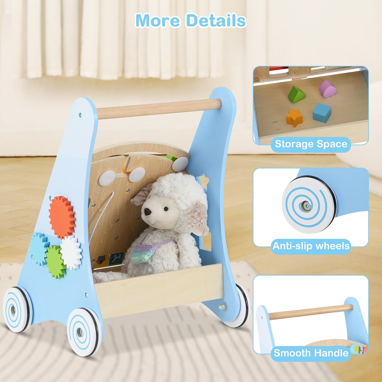 Detalle de INFANS Wooden Baby Walker