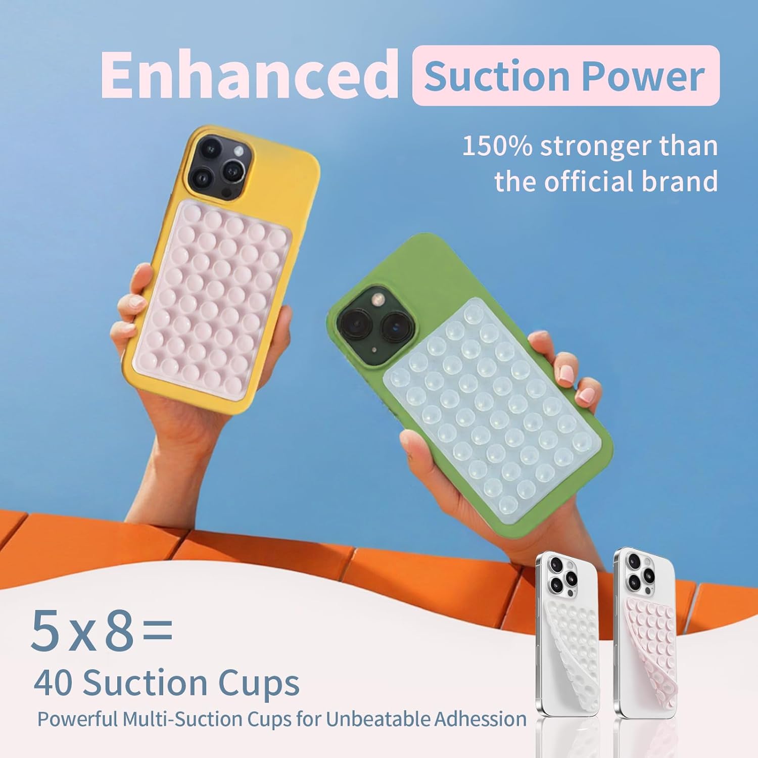 Detalle 2 de (2 Pack) Silicone Suction Cup Phone Mount 6.1–7.2 in