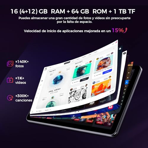 Detalle 2 de RebotAi 2026: Tableta Android de 10” con Gemini AI 2.0, 16 GB RAM y 1 TB de expansión
