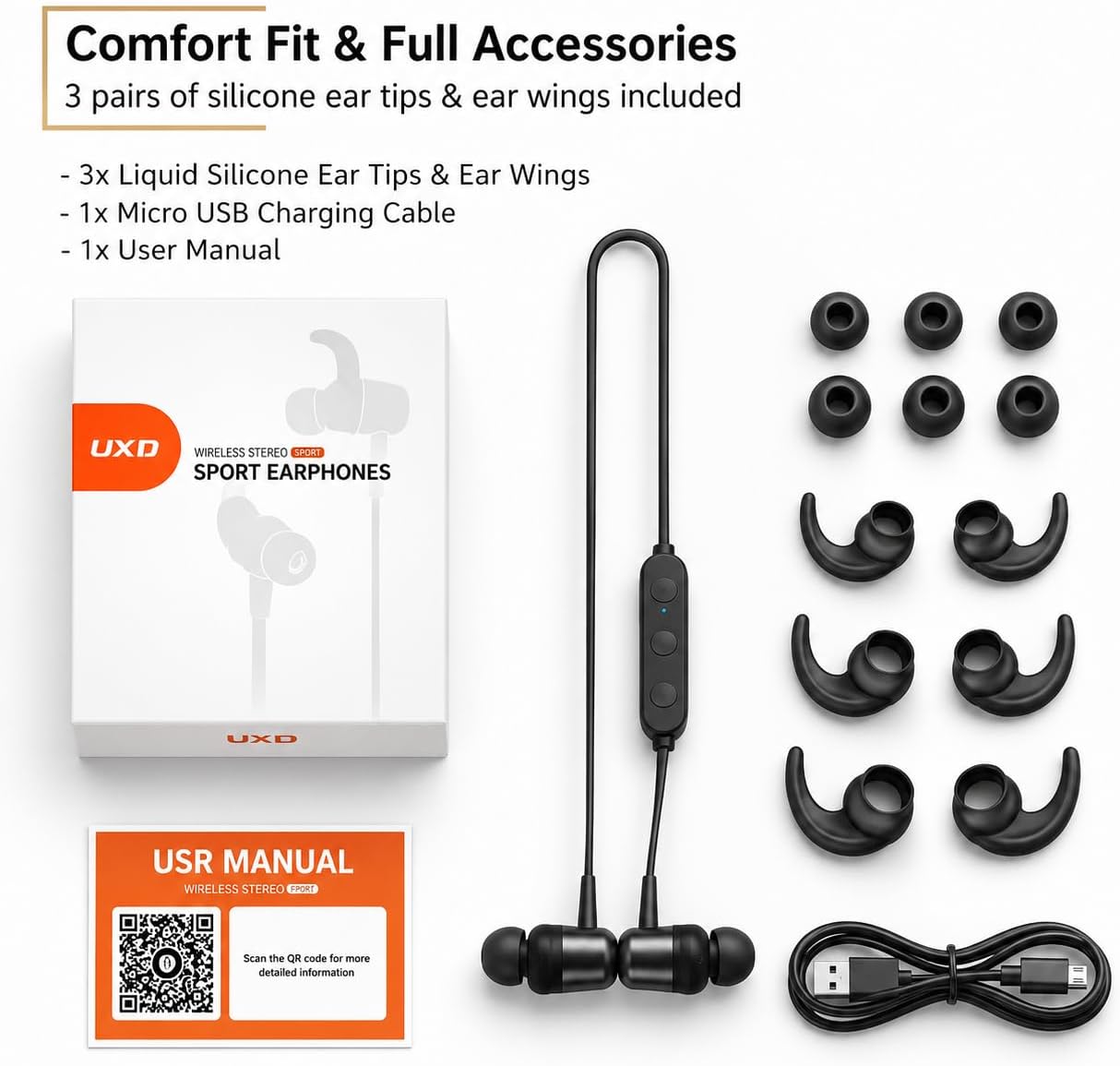 Thumbnail 6 de UXD Cuffie Bluetooth 20 Ore