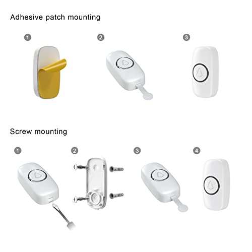 Detalle de SECRUI Wireless Doorbell: Plug-In, Waterproof, 300m Range with 58 Chimes