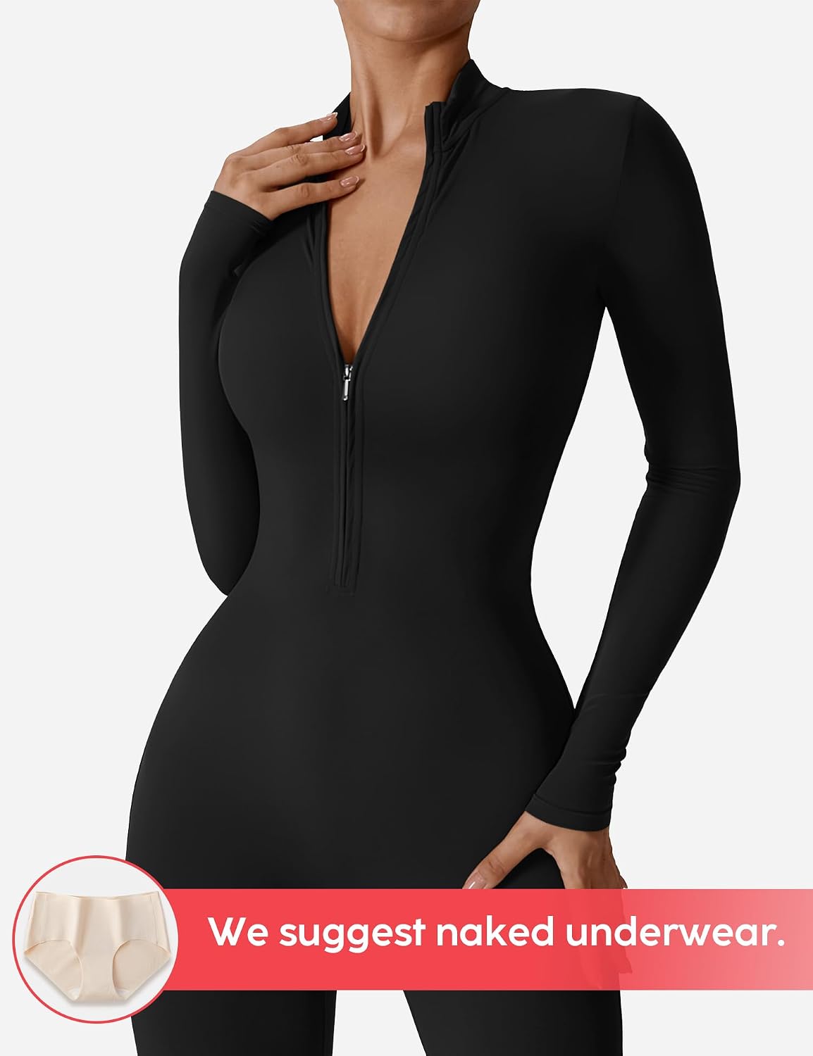 Detalle 2 de YEOREO Women's Long-Sleeve Training Romper, One-Piece