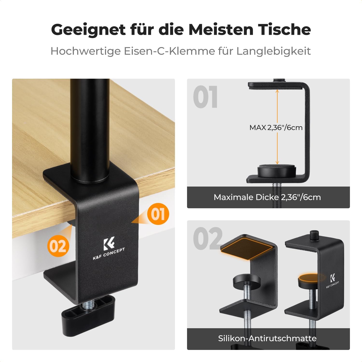 Detalle 2 de K&F CONCEPT Kamera-Tischhalterung 3 kg