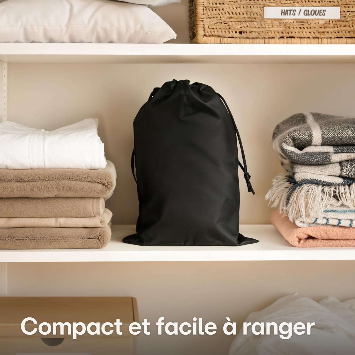 Thumbnail 6 de Praknu Boudin de Porte 70–100 cm Tissu Lavable Beige