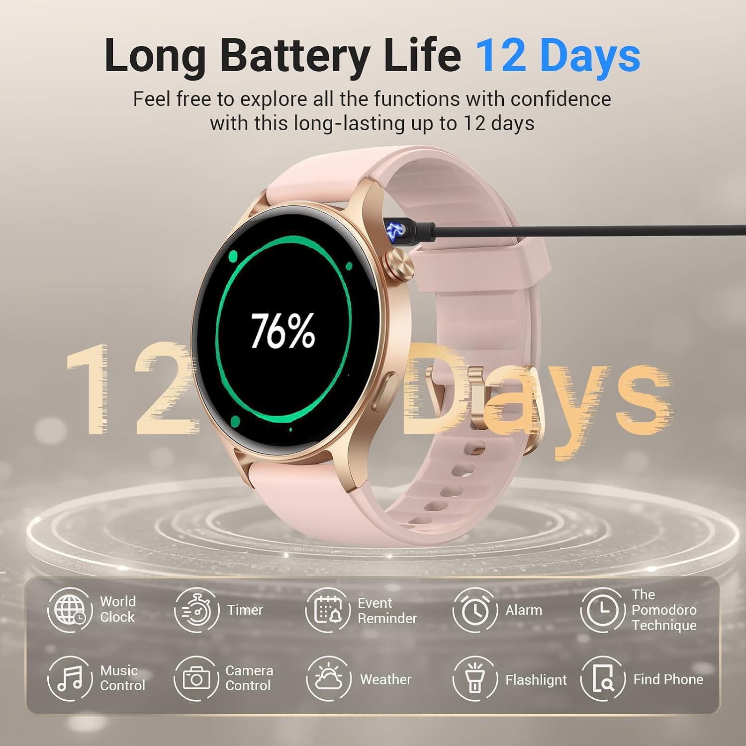 Thumbnail 6 de Fitpolo 1.3" AMOLED Smart Watch for fitness
