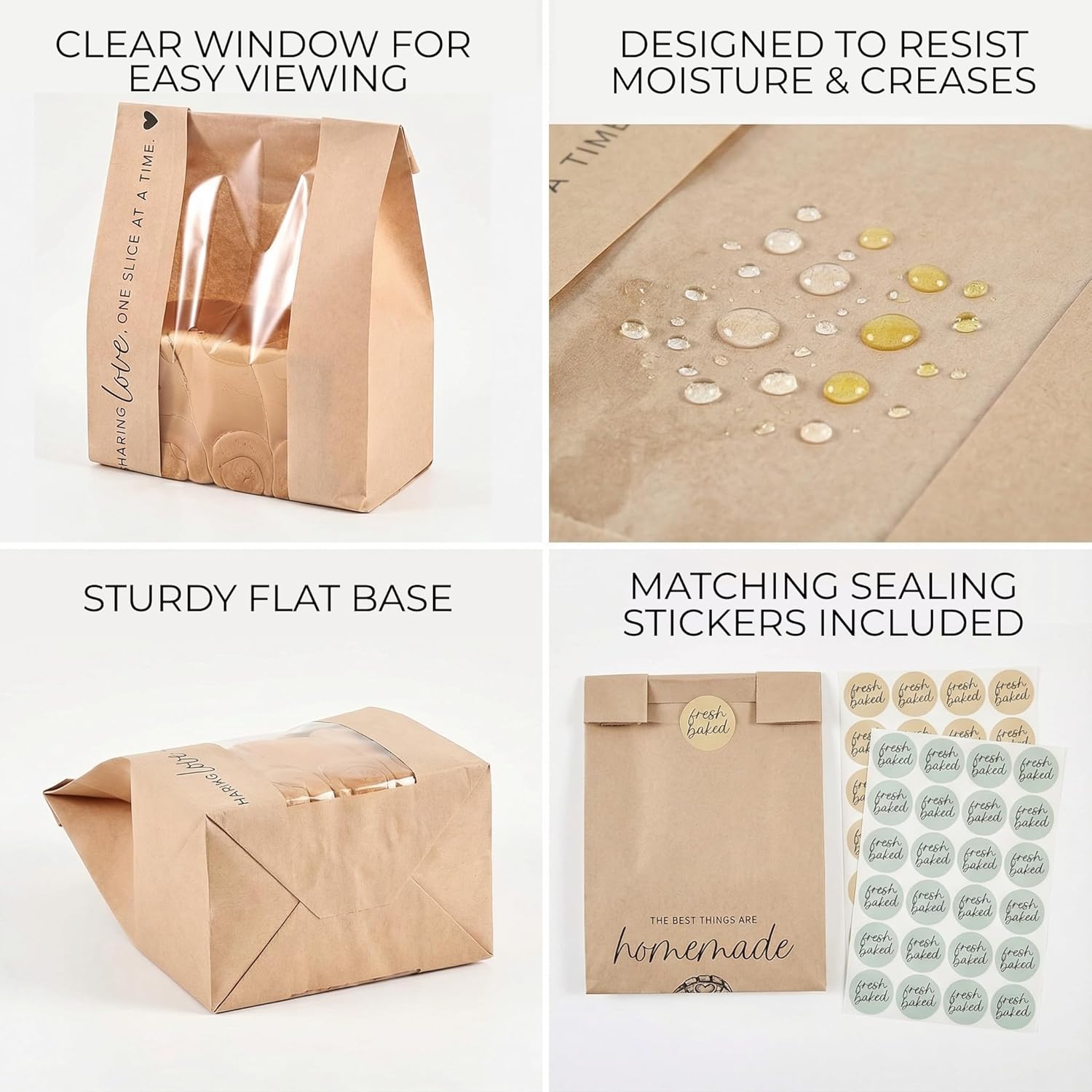 Thumbnail 4 de KIBAGA Beautiful Bread Bags for Homemade Bread with Clear Window