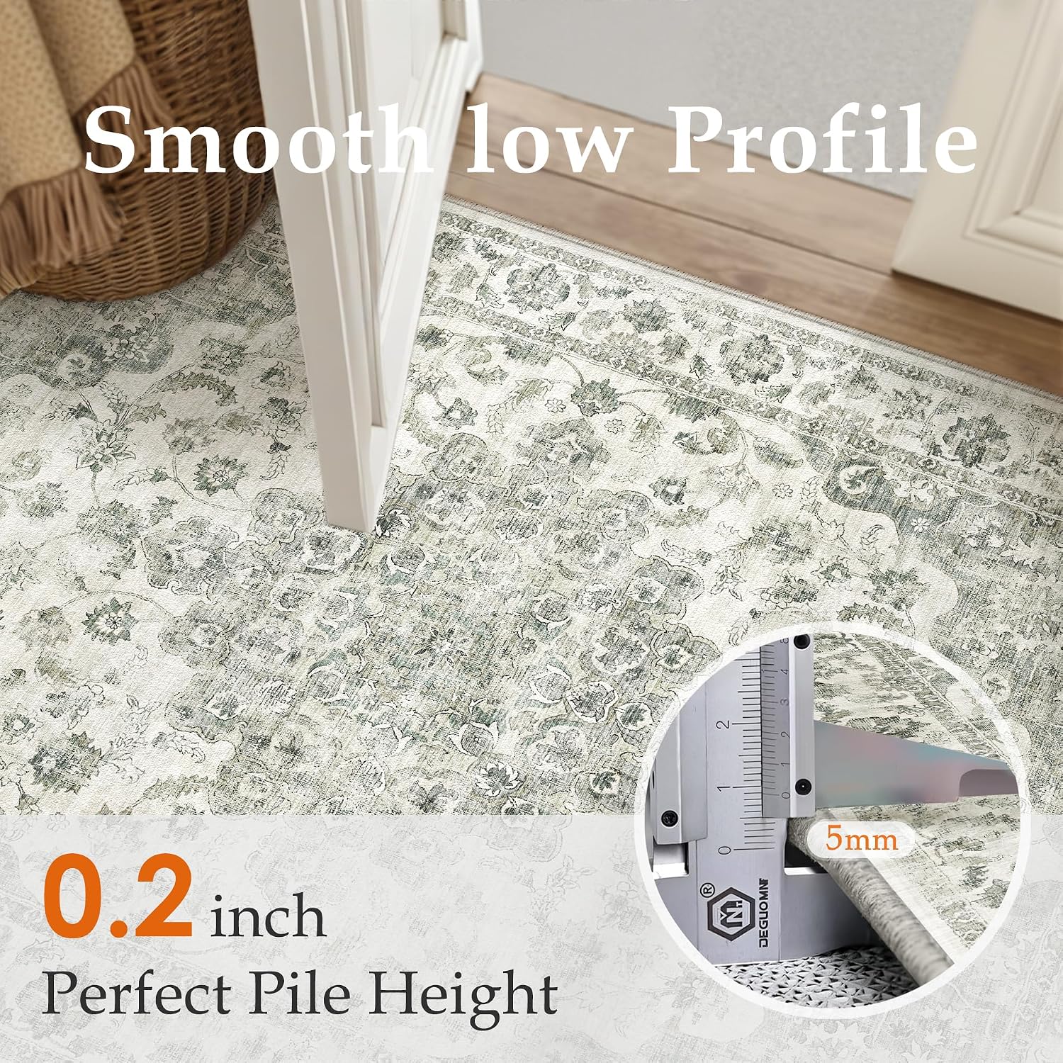 Thumbnail 6 de Vintage area rug 160x230cm for indoor use