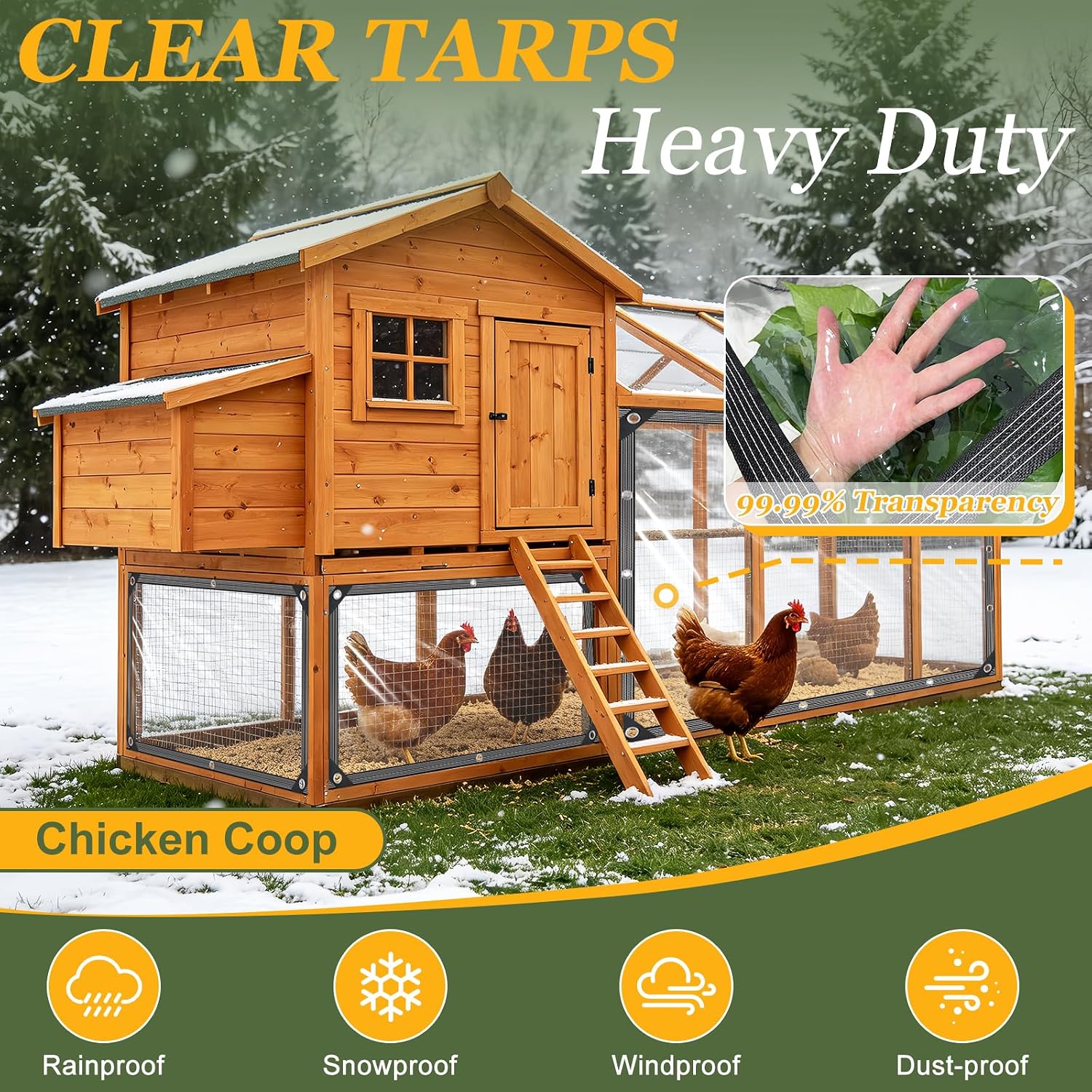 Detalle de Clear PVC Tarp, 10 x 12 ft