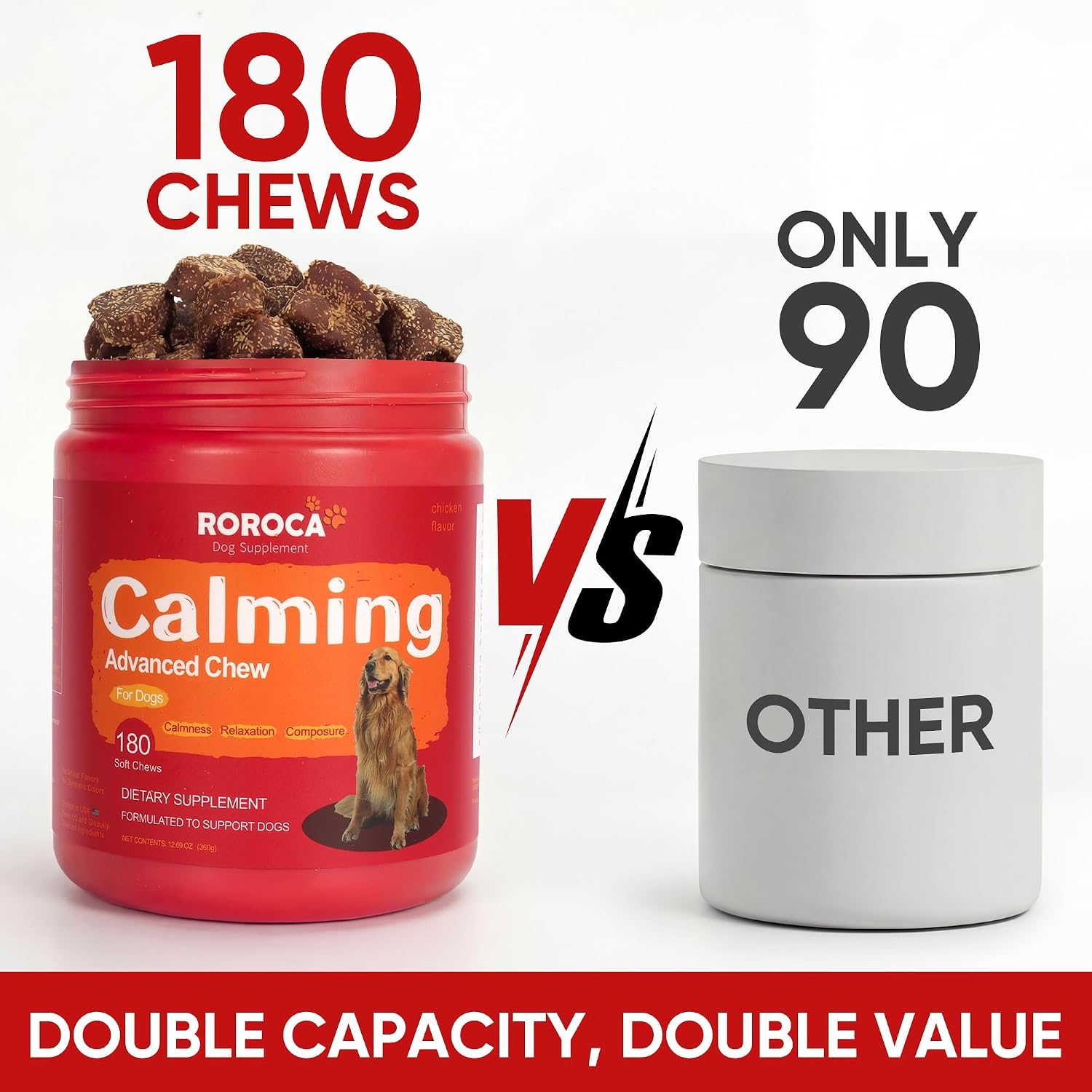 Thumbnail 3 de ROROCA Dog Calming Chews, 180 Count