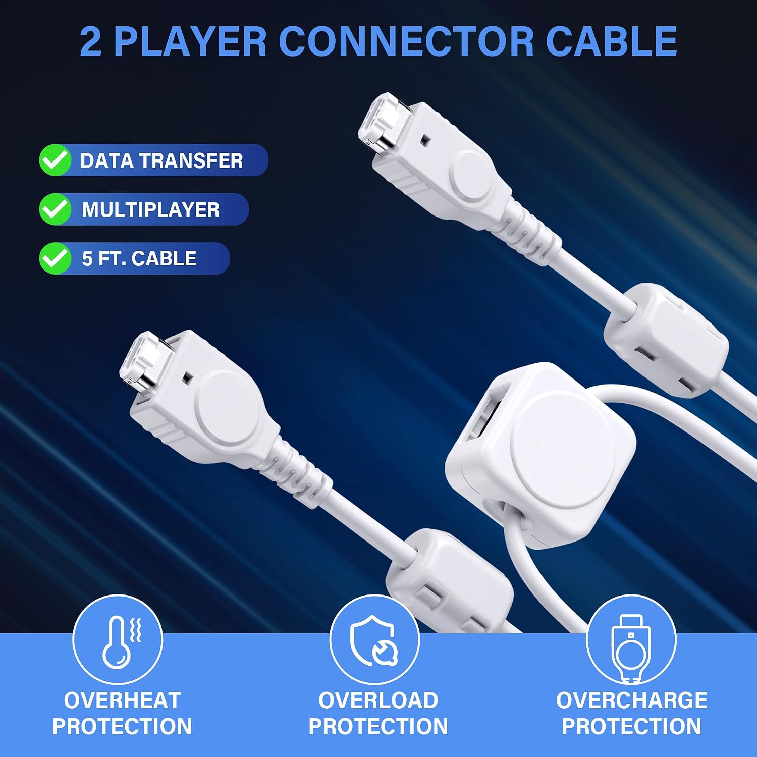 Detalle de Tomee M04075 2-Player Game Link Cable for GBA and GBA SP, 5 ft.