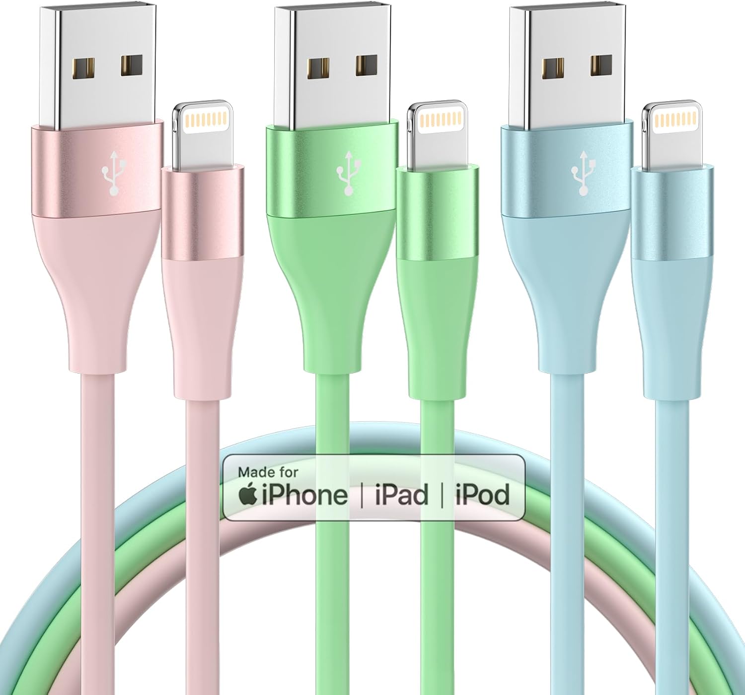 Detalle de Apple iPhone Charger 3-Pack 10 ft Lightning Cable