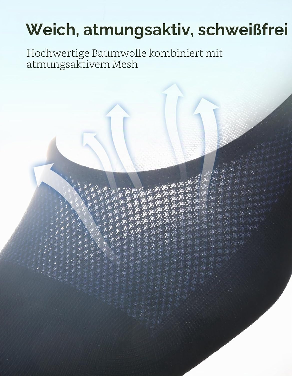 Detalle de CLOSEMATE Füßlinge Herren – 6 Paar unsichtbare Sneaker-Socken mit rutschfestem Silikon und atmungsaktivem Mesh (Gr.39-42 / 43-46)