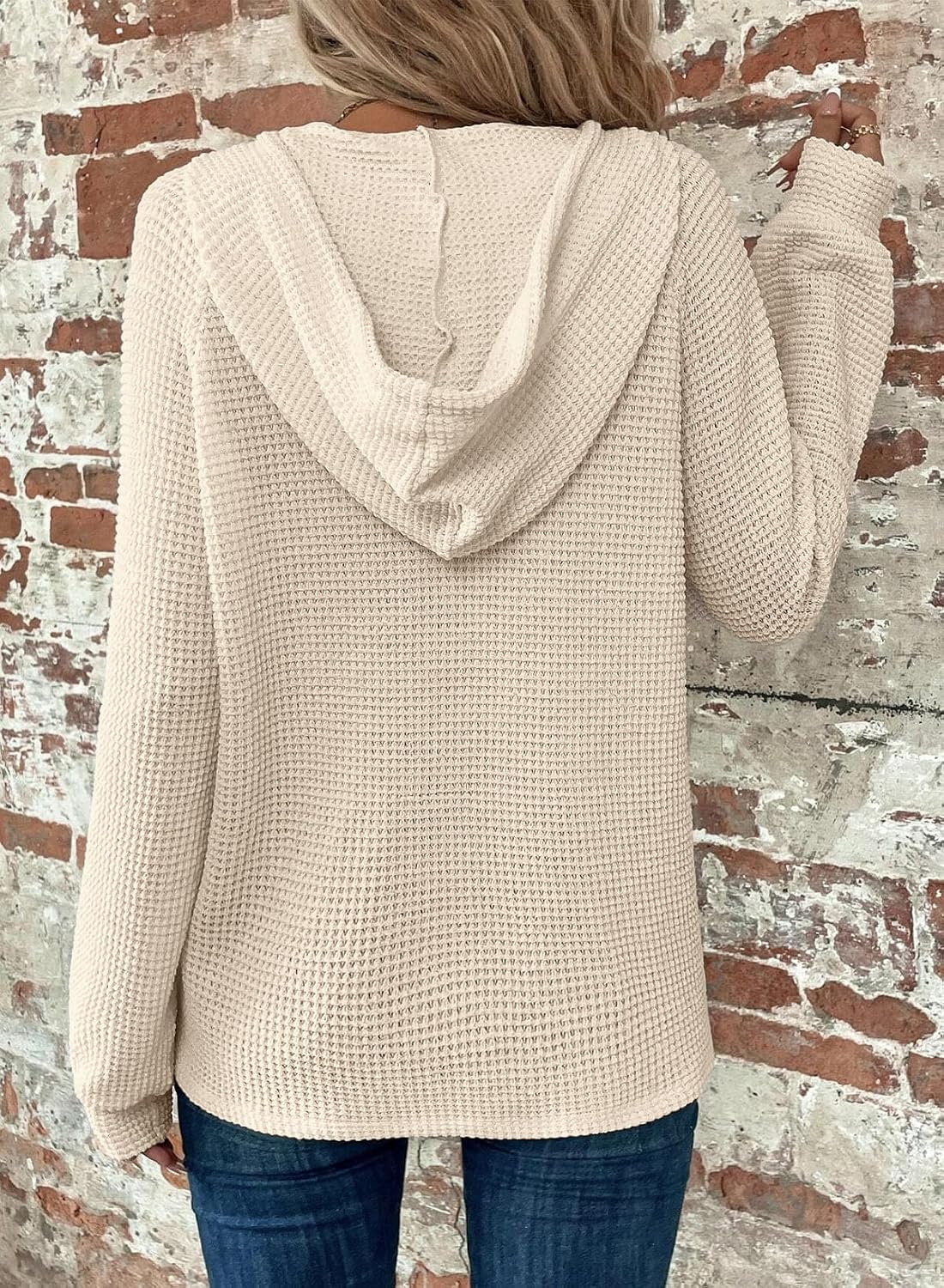 Detalle de Dokotoo Women's Waffle-Knit Hoodie