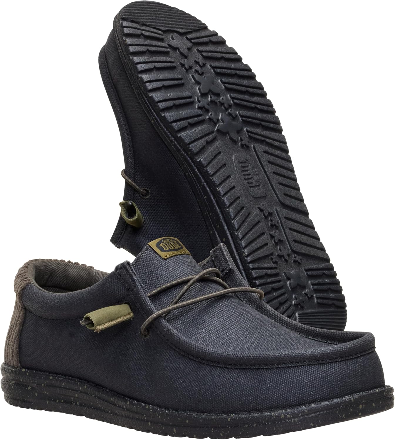 Detalle 2 de HEYDUDE Wally Waxed Casual Moccasin Uomo: comfort quotidiano con stile casual
