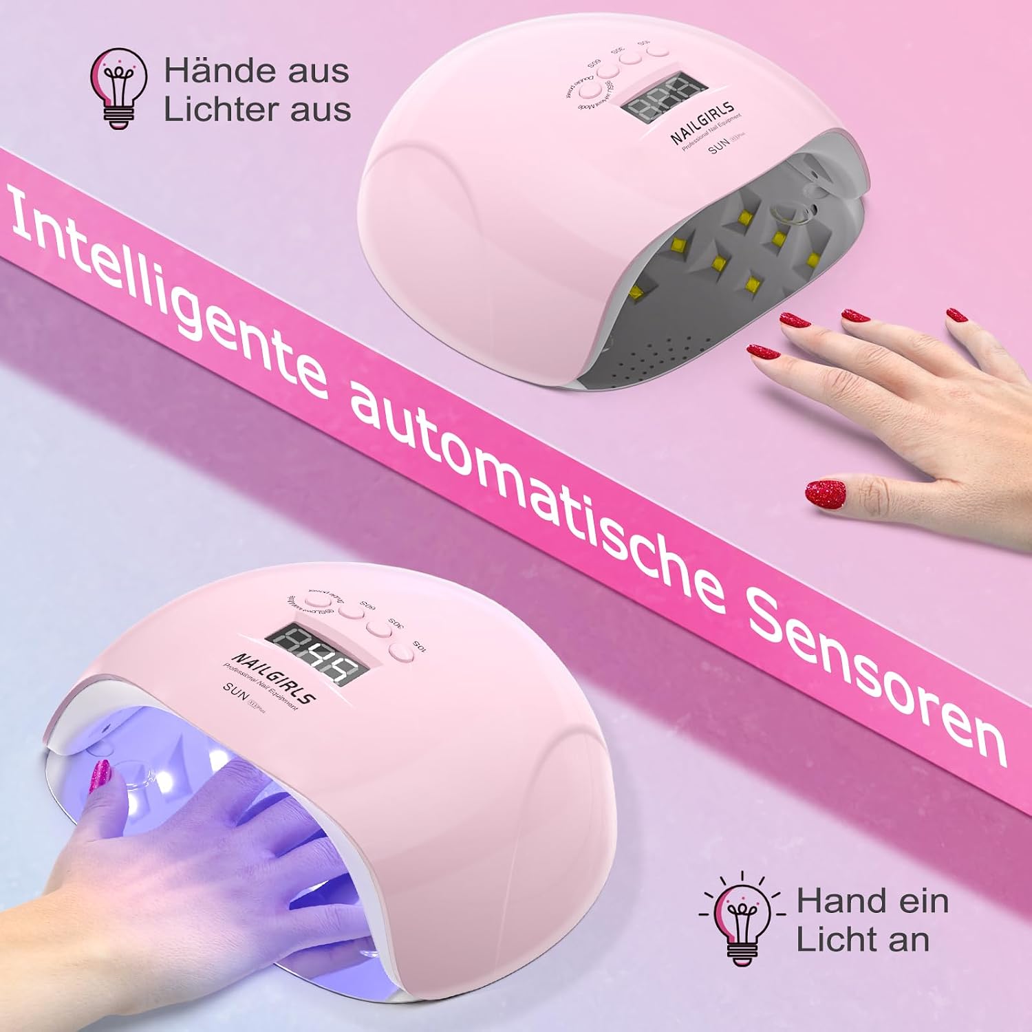 Detalle de NAILGIRLS LED UV Lamp Nägel 150W
