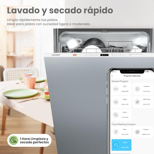 Thumbnail 6 de Comfee CDWPB1215PB-EU lavavajillas 12 cubiertos