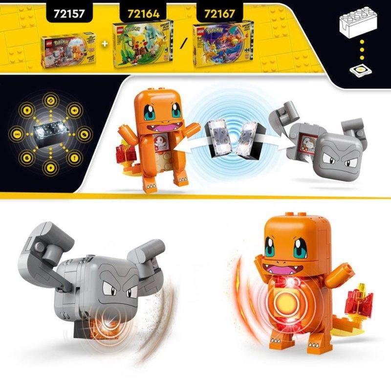 Thumbnail 2 de LEGO Pokémon SMART Play Duelo de Charmander y Geodude en la Caverna 72157 (198 piezas)