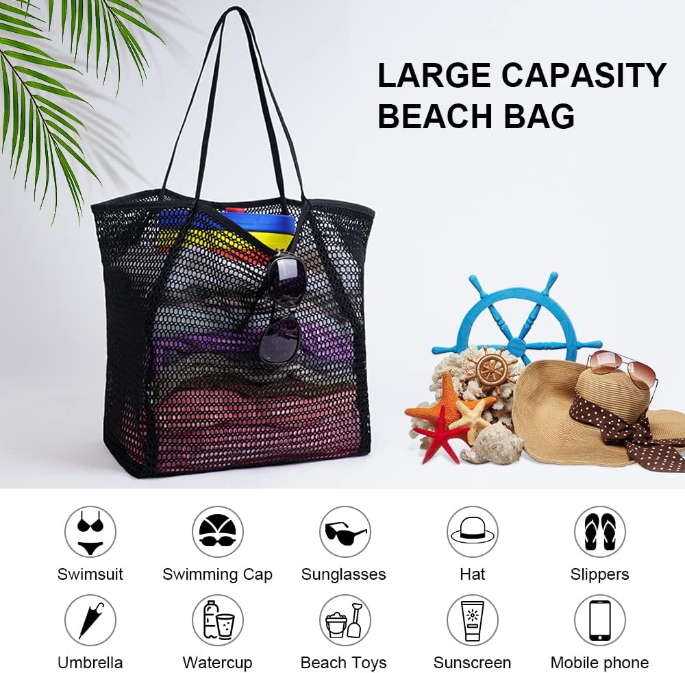 Detalle 1 de Flintronic Borsa da spiaggia in rete 45 cm