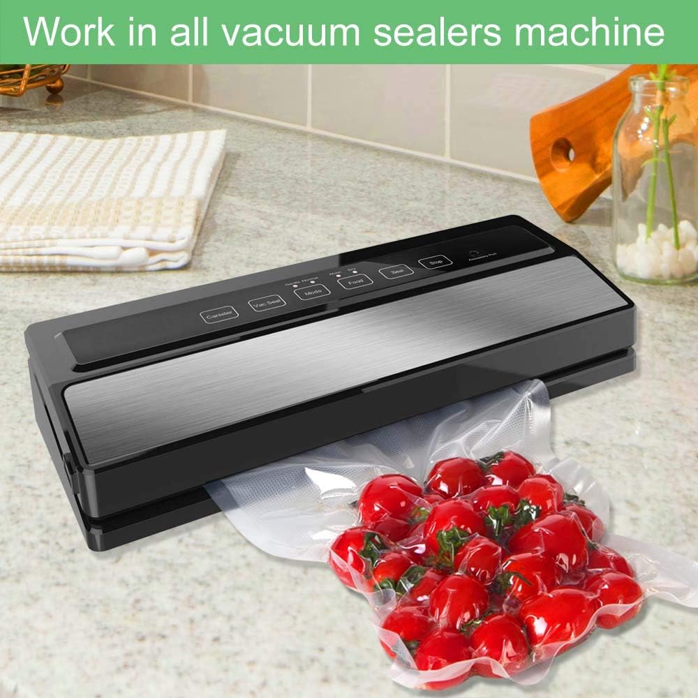 Detalle de O2frepak O2frepak 200 Count Textured Vacuum Sealer Bags (20x30cm) for Food, BPA Free