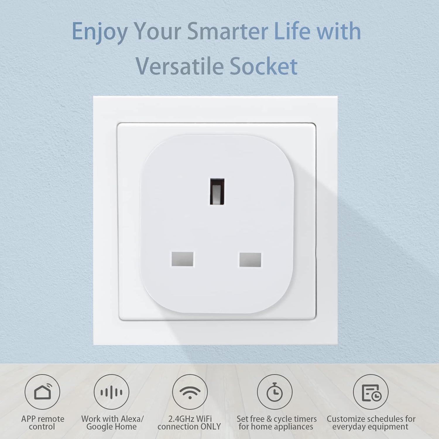 Thumbnail 1 de ANTELA Smart Plug with Energy Monitoring (2 Pack) – 13A, 2.4GHz WiFi, Voice Control & Remote App