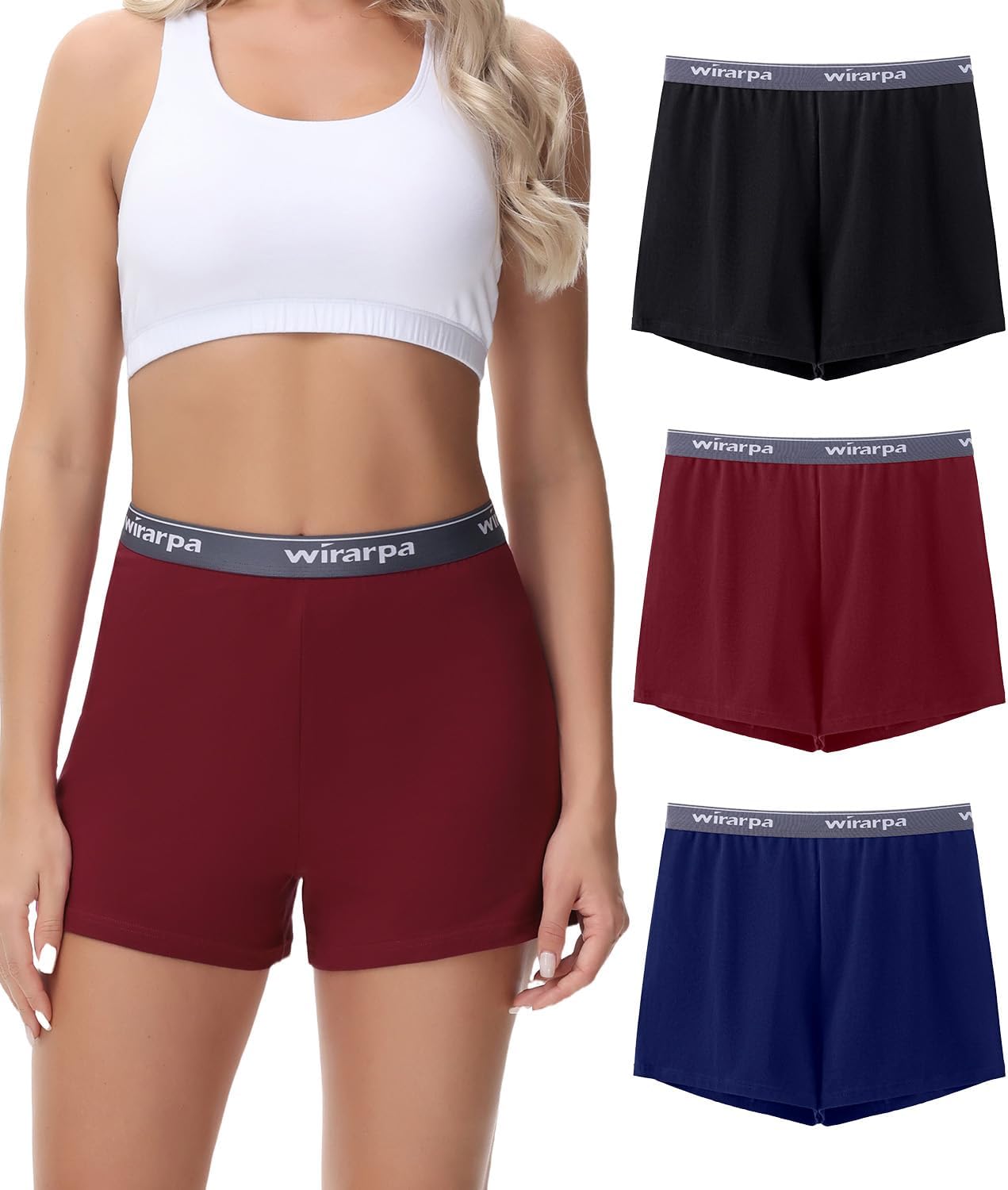 Thumbnail 6 de wirarpa Kurze Schlafhose Damen Baumwolle – weiche, bequeme Pyjamahose im 3er Pack