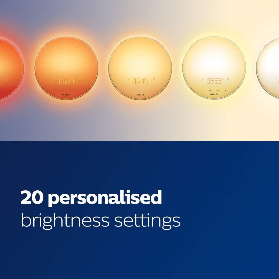 Detalle de Philips Wake Up Light HF3519/01 — Sunrise Simulation Alarm Clock